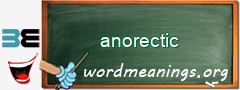 WordMeaning blackboard for anorectic